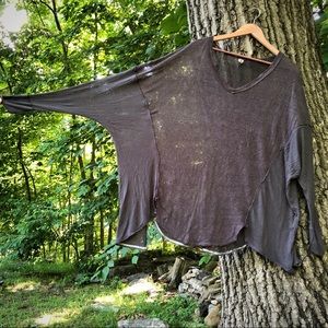 FREE PEOPLE sheer batwing top
